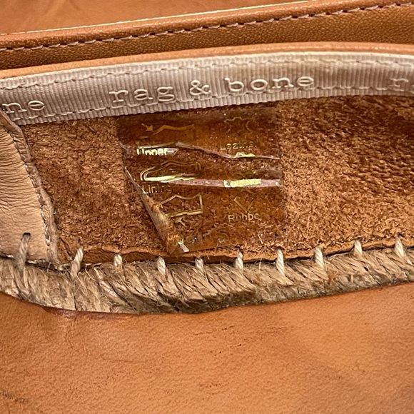 Rag & Bone Espadrille Loafers Flats in Cognac Tan Leather Size 9.5 Retails $375 - Picture 12 of 12